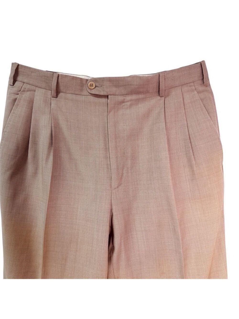 Zanella Platinum Trousers Tan Wool Size 34 - Picture 10 of 11